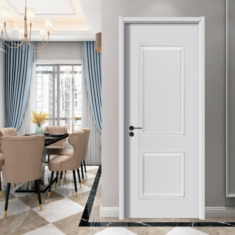 PVC Beyaz Boyalı Tik Tahta Masif Ahşap Kapı